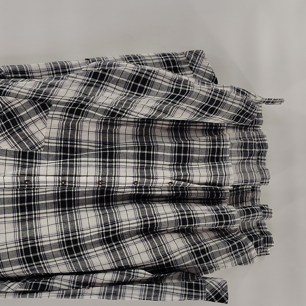 Oddy Plaid Button Down Size Small Medium Oversize… - image 3